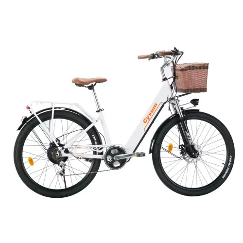 Cysum 26'' Cityrun Ηλεκτρικό Ποδήλατο Πόλης - Λευκό