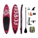 Φουσκωτή Σανίδα Sup Forall Burgundy 10.2'' με κουπί αξεσουάρ και σακίδιο μεταφοράς με μήκος 3.20m