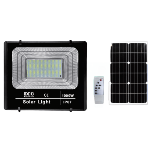 Eco Led Αδιάβροχος Ηλιακός Προβολέας 1000W με Πάνελ IP67 – JHD-KFL-A