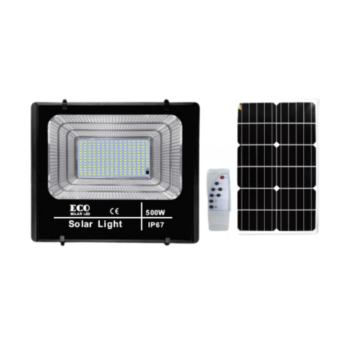Eco Led Αδιάβροχος Ηλιακός Προβολέας 500W με Πάνελ IP67 – JHD-KFL-A